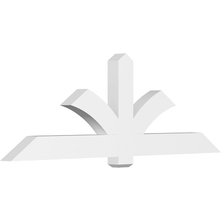 Ekena Millwork Redmond Architectural Grade PVC Gable Bracket, 84"W x 28"H x 4"D x 6"F, 8/12 Pitch GBP084X28X0406RED00